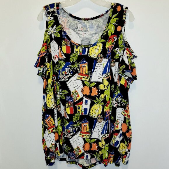 WESTBOUND Tropical Patterned Shirt - Picture 2 of 5